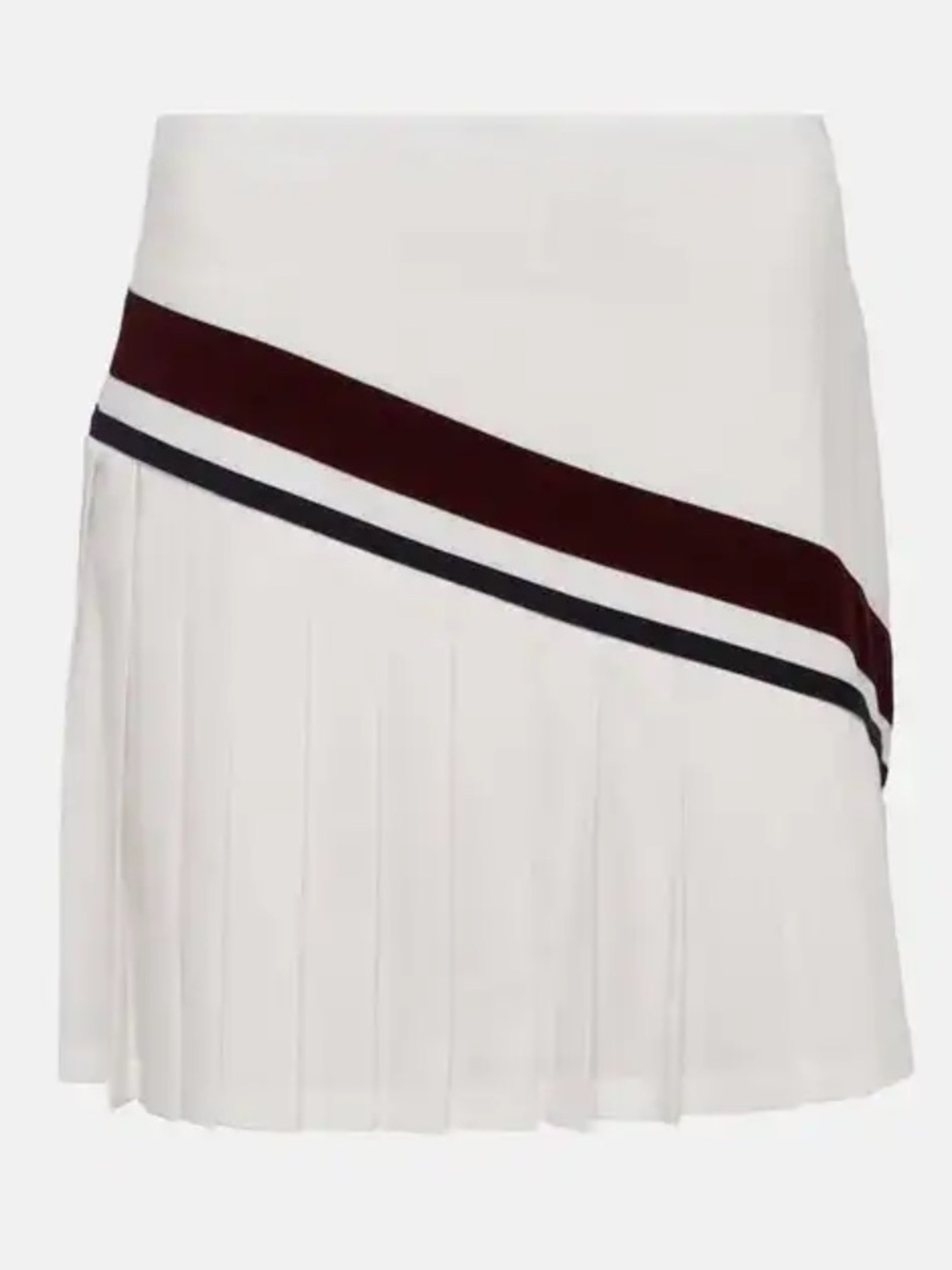 Tory Burch Sport White Chevron Pleated Tennis Skirt Size Large NWT - Picture 5 of 5